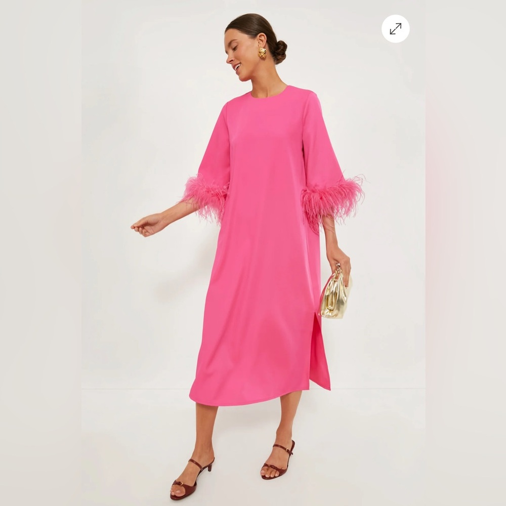 Pink midi dress